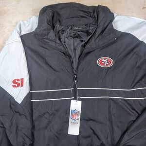 NWT NFL San Francisco 49ers Windbreaker Jacket Men 2XL Sports Illustrated